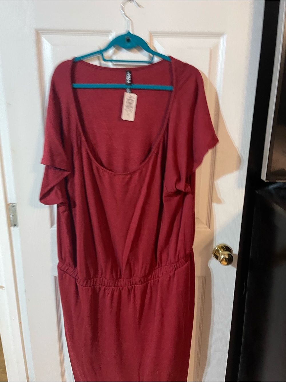 torrid Rhubarb Heathered Scoop Neck Dress in Burgundy